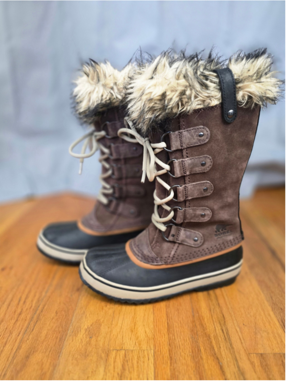 Women's Sorel Winter Boots Brown Black Size 6.5